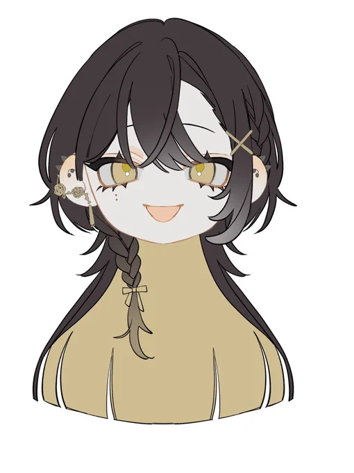 SDイラストをライブ2D用にしています右はレイヤー分けで偶然生まれた、可愛いショートボブりりちゃん 
