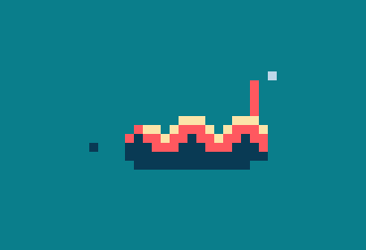 Day  599 on <a href="/basepaint_xyz/">BasePaint</a> : Platformer: Underwater Level
I tried to paint a small island on the surface of the water.