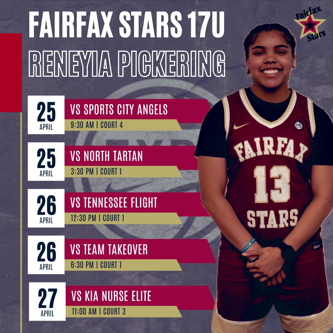 Hey Coaches!! Come check us out April 25-27….Boo Williams Sportsplex