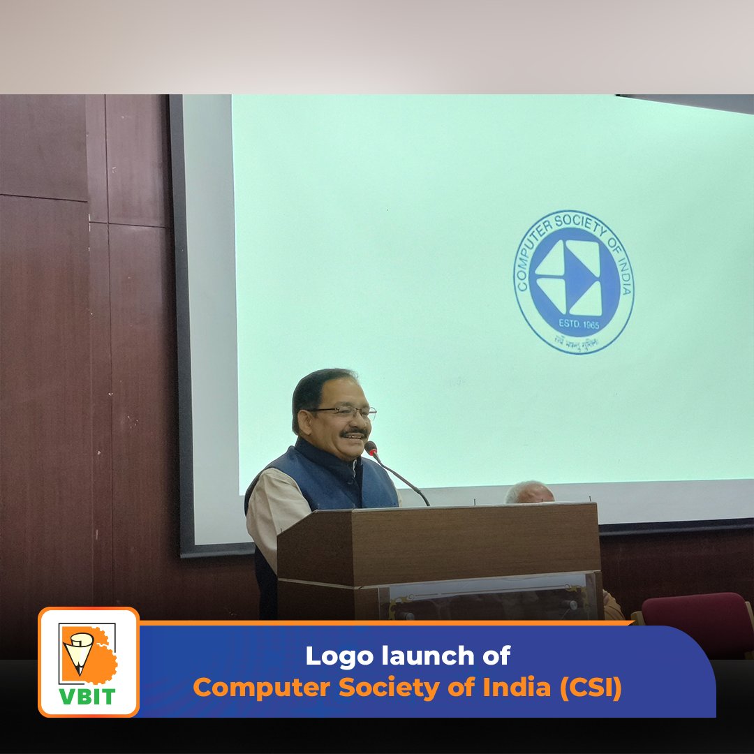 VBITHYD's tweet photo. A New Identity, A Stronger Vision!
The Department of #CSE proudly launched the official Computer Society of India (CSI) Logo on 11th April 2025 at #VBIT!💻🎉

#VBITHyd #CSIVBIT #LogoLaunch #TechCommunity #CSIChapter #CodeConnectCreate #CSEDepartment #TechLeadership #DigitalFuture https://t.co/GJxHTtBoKW