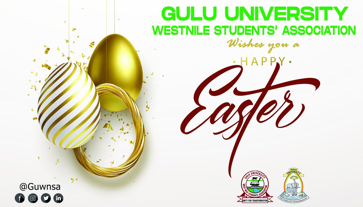 Guwnsa's tweet photo. "Gulu university West Nile students association (GUWNSA) wishes you happy Easter celebrations.
 May this special day bring you joy, love, and new life. Wishing you a blessed celebration with family and friends" #Easter #GUWNSA #NewLife

Feel free to modify it to fit your needs! https://t.co/ZPazuXAnlj