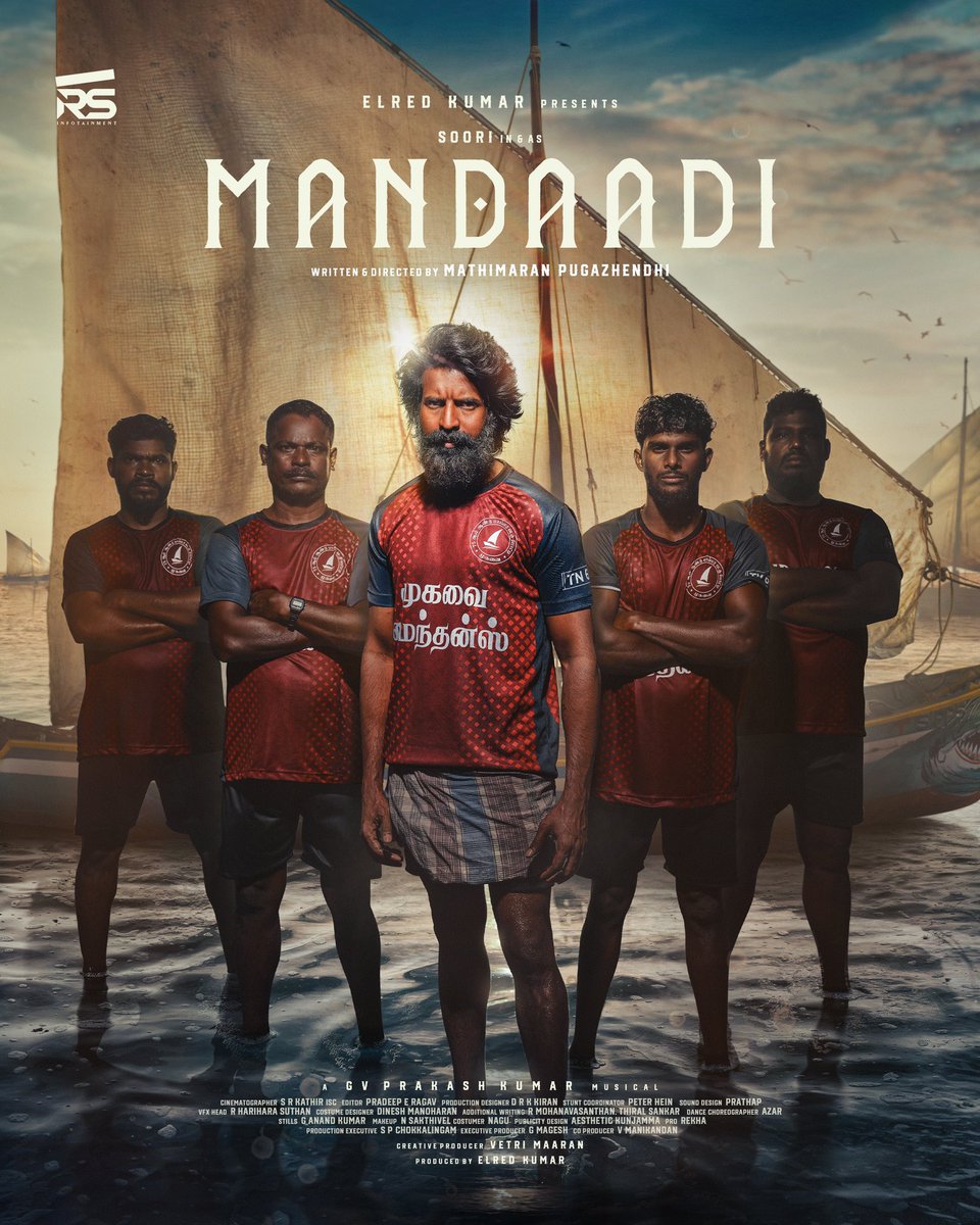 sooriofficial's tweet photo. A game of ropes, rage, and revenge ⛵🔥🌊
#Mandaadi
#MandaadiFirstLook

@ActorSuhas @elredkumar @rsinfotainment #VetriMaaran @MathiMaaran @gvprakash @Mahima_Nambiar #Achyuthkumar @RavindraVijay1 @sachananamidass #sathyaraj
@PeterHeinOffl #Azar @srkathiir @KiranDrk @pradeepERagav @magesh_ggg @dineshmoffl #thiralsankar @MohanaVasanthan @mani_rsinfo @AKunjamma @ProRekha @digitallypower