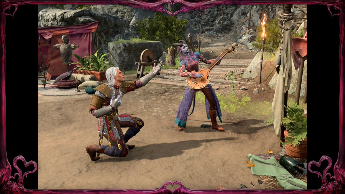 G3MKnight's tweet photo. @larianstudios @LarAtLarian 
Daddy Swen said it couldn't be done. I said: "challenge accepted". A Dark Urge has romanced Alfira! https://t.co/7b77XxyjcQ