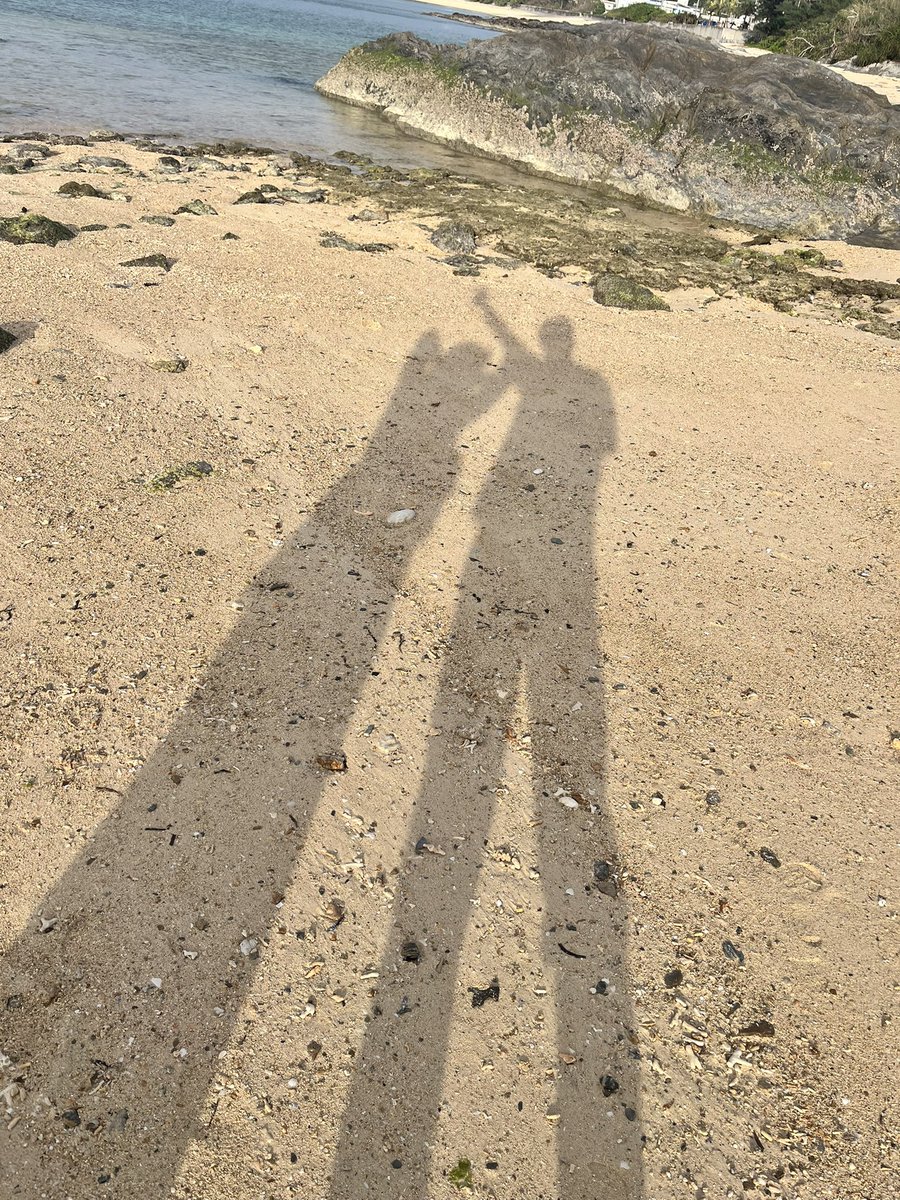 kinashow1's tweet photo. 嫁と海岸散歩🏖️

影だと、
足長く見せれる

詐欺画像撮っておきました😆 https://t.co/ioiqvdN5P1