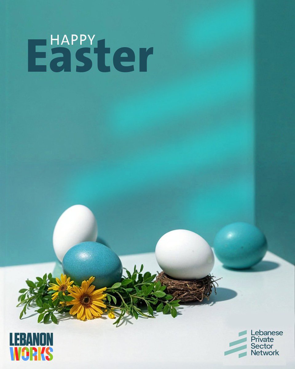 LPSN_Network's tweet photo. This Easter, we embrace the spirit of renewal and the hope of a brighter tomorrow for Lebanon.
May this holy season mark the beginning of peace, unity, and prosperity for our country and all the Lebanese people.

#HappyEaster #Prosperity #Easter #Lebanon #PrivateSector #TheNetwork #LebanonWorks