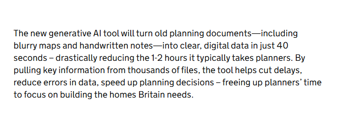 owenboswarva's tweet photo. Experimental AI could help councils meet housing targets by digitising records https://t.co/aUbVDLGhR1
"Currently in early testing" – unclear who is developing this or how/if adding AI will improve on existing digitisation tools.
#localgov #genAI #plantech #govtech #dataquality https://t.co/OtGTIC1sWm