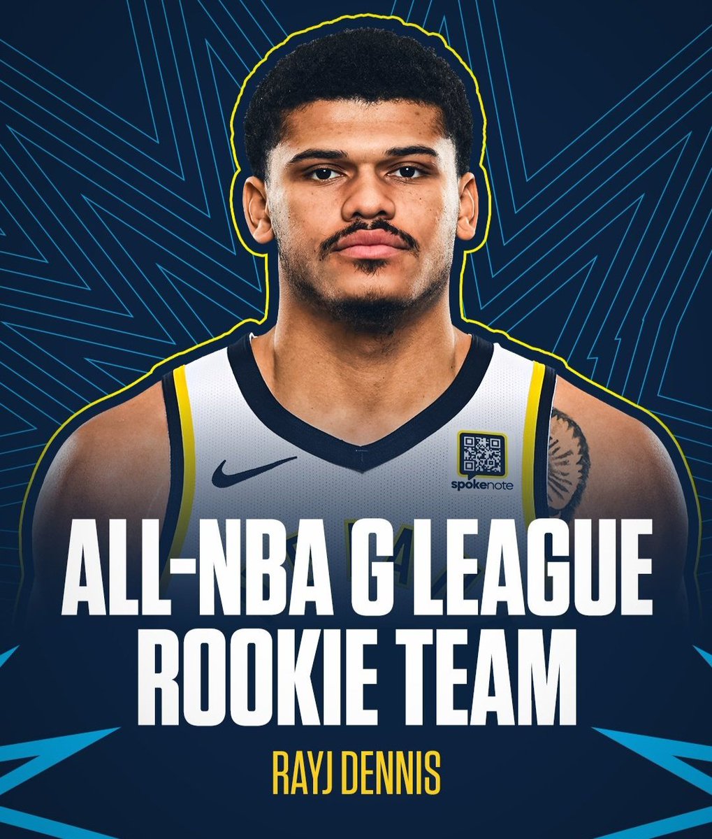 pacersinsidefr's tweet photo. 🏆 Félicitations à RayJ Dennis qui fait partie de la All-NBA G-League Rookie Team!!!
Bravo à toi Rayj 💛💙!
#Indianapacers #gleague #rayjdennis https://t.co/iU0hupBz75