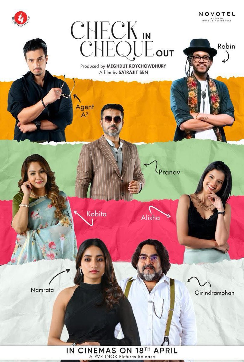 Huge congrats to my friend <a href="/satrajits/">satrajit sen</a> on his latest film #CheckInChequeOut! Working with student technicians &amp; new crew is inspiring. The film is fun &amp; witty with impressive performances from <a href="/m_ishaa/">Ishaa Saha</a>, <a href="/ShankarRatul/">Ratul Shankar</a> &amp; <a href="/ChandreyeeGhos4/">Chandreyee Ghosh</a>! 

#NewFilm #Filmmaking #BengaliCinema
