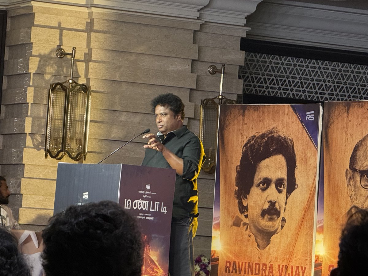 Producer Elred kumar speaking . Says that he hails from thangachi madam, Rameshwaram . 

And the story of Mandaadi is known by everyone but untouched so far ! Hence I got very interested In the project . 

Director mathimaaran stayed in the place for 1 year to write the script ,