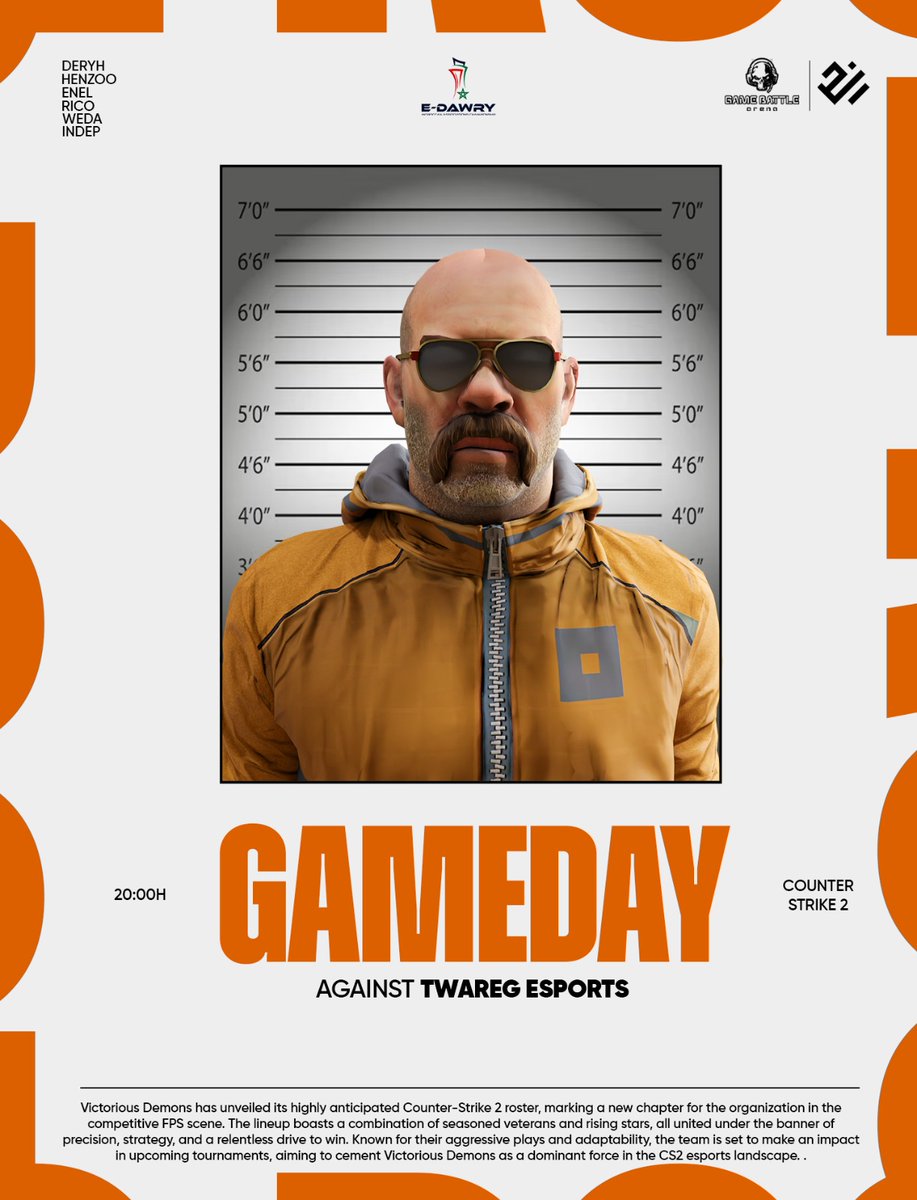 Victorious Demons (@vdsteamgg) on Twitter photo It's Gameday!
we're playing against " <a href="/TwaregEsports/">Twareg Esports</a> " today in the <a href="/eDawryMorocco/">eDawryMorocco</a> quarters finals
โฐ: 20:00 GMT+1
โ๏ธ: BO3
#vdswin #bevictorious It's Gameday!
we're playing against " <a href="/TwaregEsports/">Twareg Esports</a> " today in the <a href="/eDawryMorocco/">eDawryMorocco</a> quarters finals
โฐ: 20:00 GMT+1
โ๏ธ: BO3
#vdswin #bevictorious