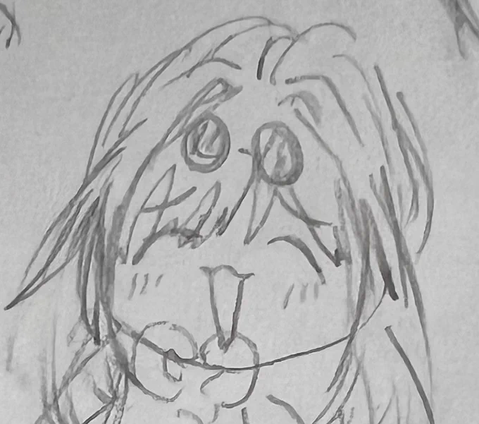 整理整頓してたらいつだかに描いたカフカさん出てきた 可愛い 