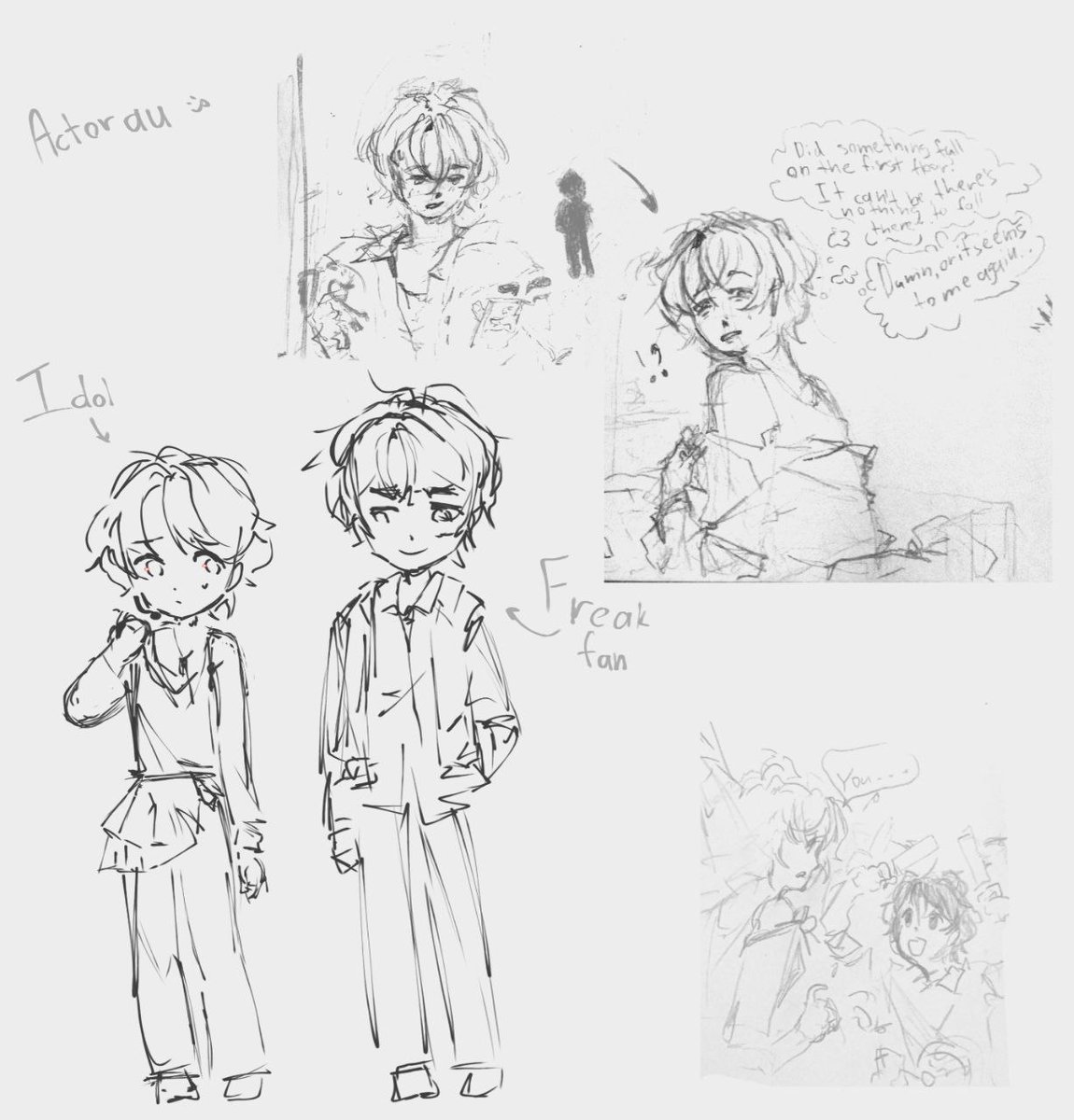 Viwei_1's tweet photo. I have an old sketch for an actor's AU 

(To be honest, I don't like him much) 

#FNAF #fnaffanart https://t.co/I4Xf65mBqU
