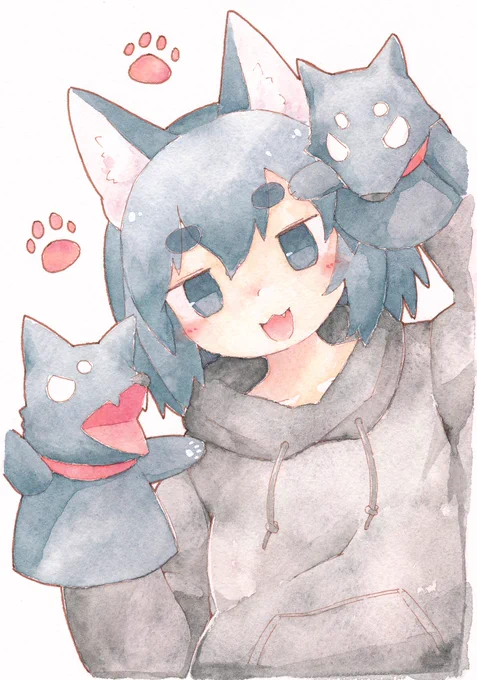 ケルベロスちゃんかわいい #なかの絵 