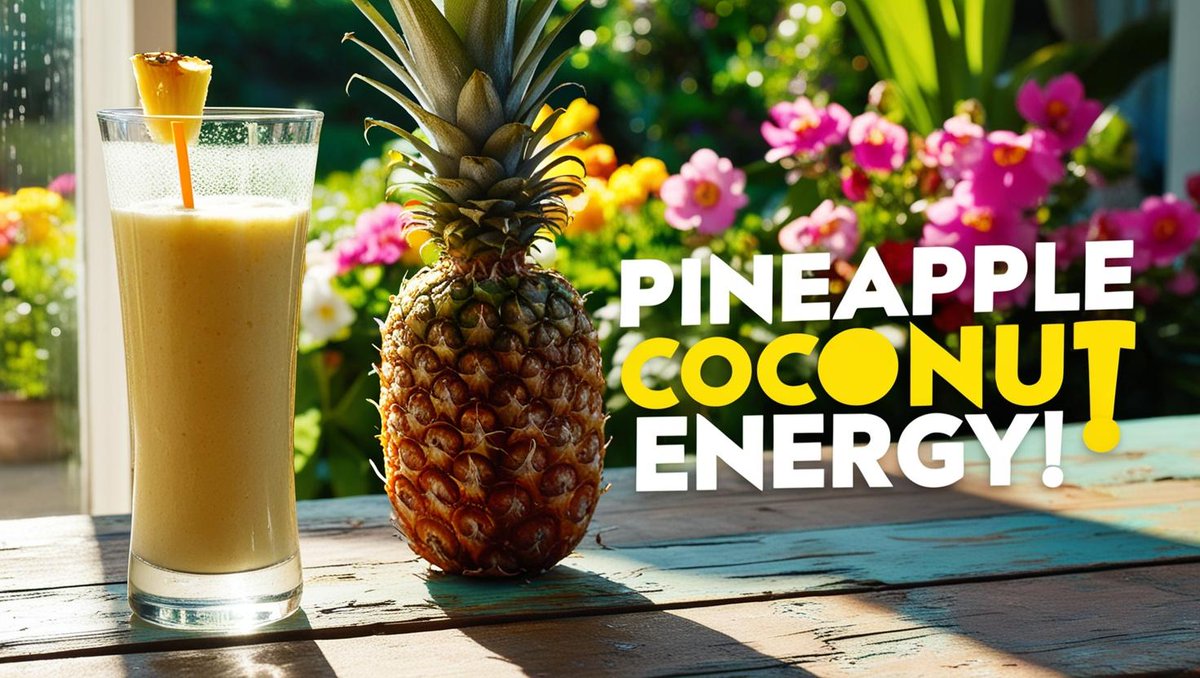 HealthParadox1's tweet photo. Kickstart your weekend with a pineapple and coconut smoothie! I blended it for an energy boost before my morning run. It’s tropical and vibrant. What’s your weekend energy starter for a great day? Share your pick below! https://t.co/JesIn9HrSE