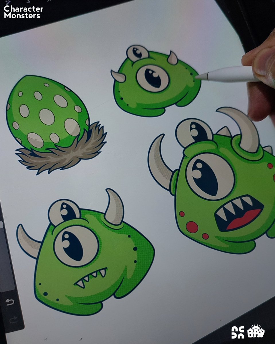 bay_illust's tweet photo. the green monster✨ 

follow me for next character development🙌

#artcosystem #bayillust #character #artwork #cardlove #boardgames #illustration #gameart #graphicdesign #design  #cartoon https://t.co/hpuHm30Qo1