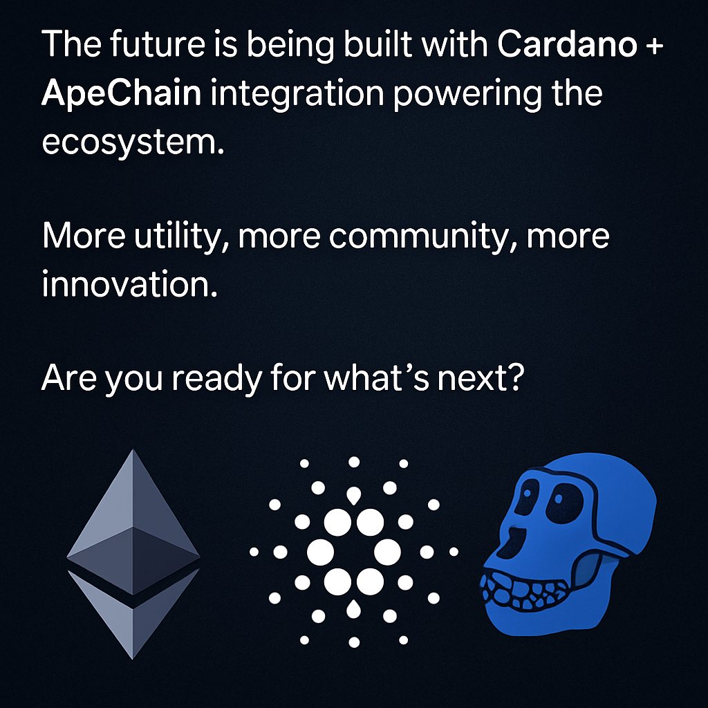 originx15's tweet photo. Big things happening at @JRNYclub!
The future is being built with Cardano + ApeChain integration powering the ecosystem.
More utility, more community, more innovation.
Are you ready for what’s next?
#JRNY #JRNYclub #JRNYNFT #Cardano #CardanoCommunity #ApeChain #ApeChainEcosystem #Web3 #NFTCommunity #CryptoNews #Blockchain #NFTs #DeFi #CryptoUpdates