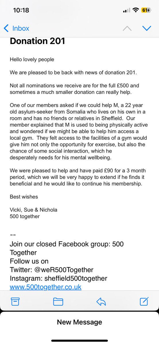 You might well bump into this person in your local gym. That would be nice. Thanks again.