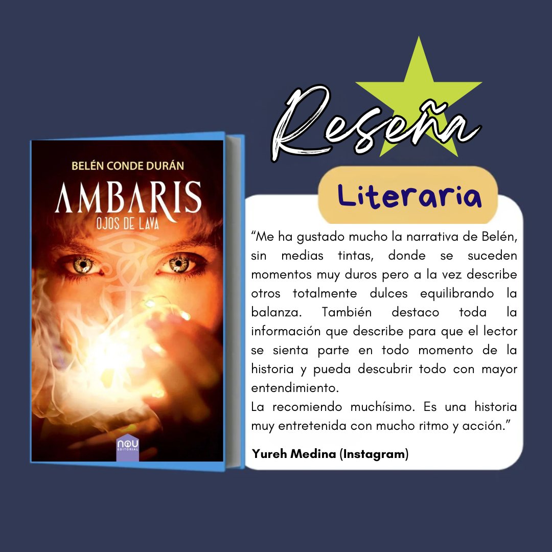 Y tú, ¿has leído #ambaris y tienes algo que decir? ¡Comparte tus opiniones a través de tus RRSS, Amazon, Goodreads o similar! Es importante para ayudar a otros lectores a descubrir historias. ❤️

Encuéntrala en físico y en digital aquí:

➤ mybook.to/ambaris

<a href="/NouEditorial/">NOU Editorial</a>