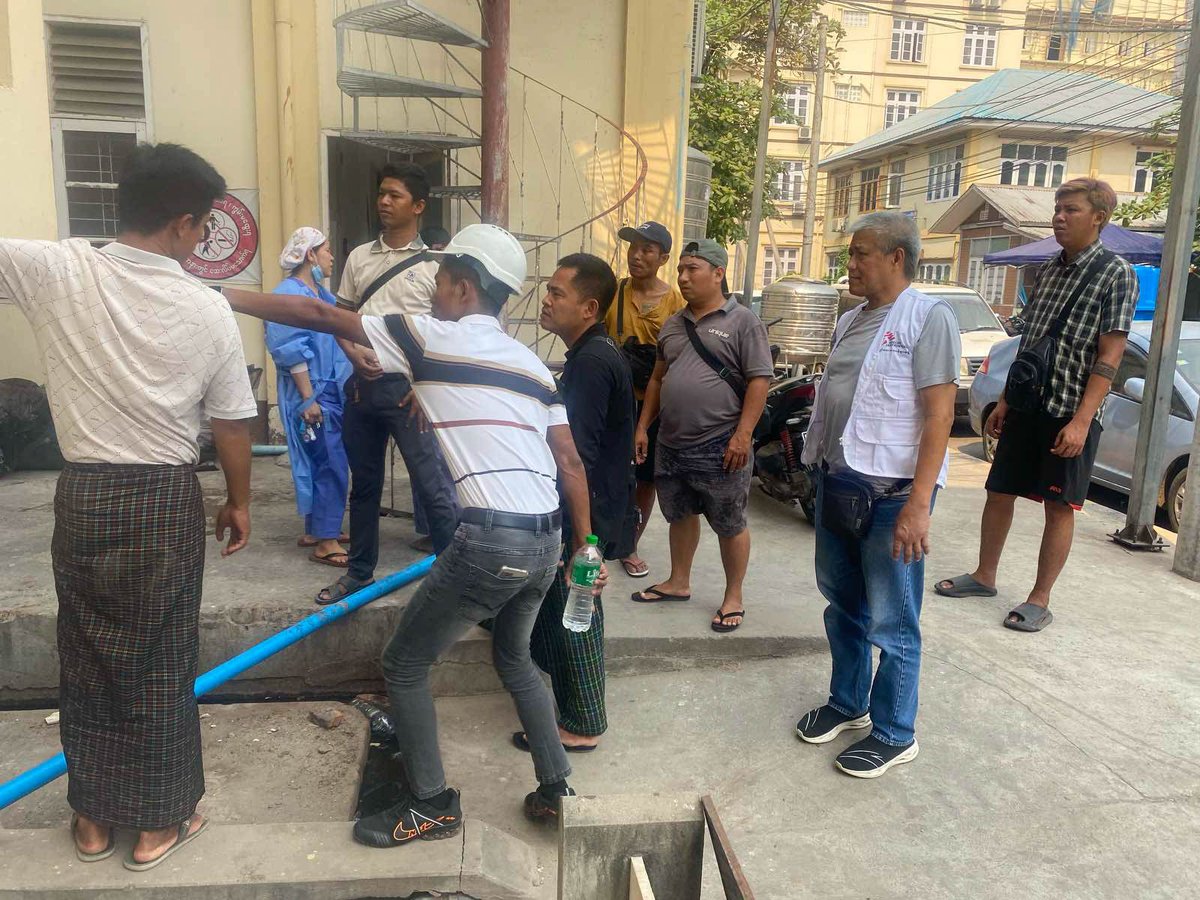 #Myanmar: With over 3,600 people dead, 5,000 injured and 17 million affected, Doctors Without Borders' teams are delivering critical assistance to impacted regions. 

Our teams are strengthening sanitation in damaged hospitals and offering psychological support to survivors.