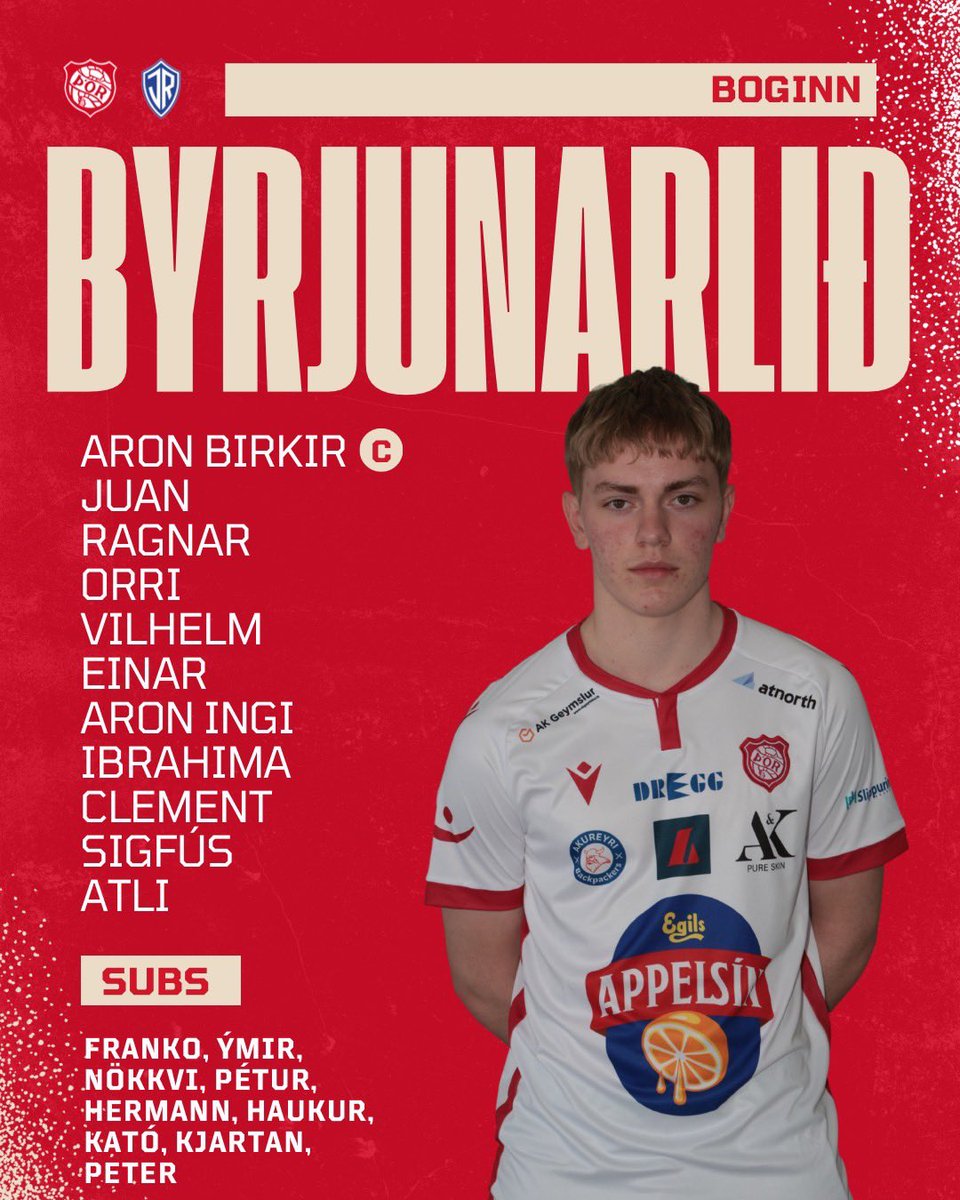 Byrjunarliðið í dag 💪🏻