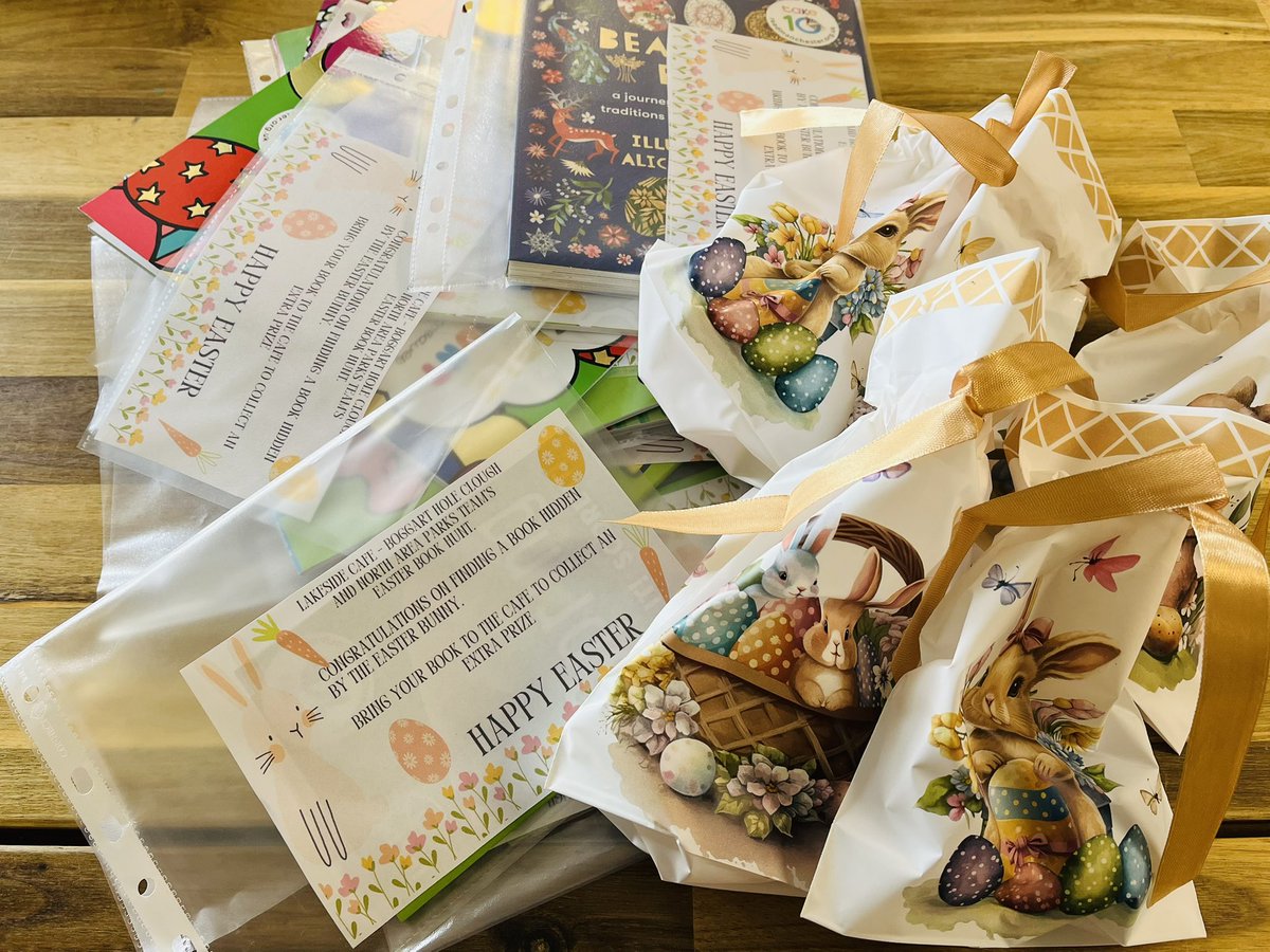 Easter Book Hunt. Sunday 20th April. 

Books are hiding in Boggart Hole Clough. Find a book and come to the cafe to get an extra prize. 

Thanks to <a href="/READManchester/">READ Manchester</a>, <a href="/MancLibraries/">Manchester Libraries</a> and MCC North Area Parks Team for providing the books ♥️