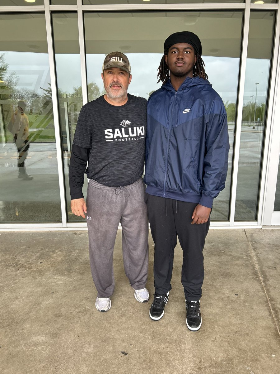Had a great time today with <a href="/DustinCochran07/">Dustin Cochran</a> Thank you <a href="/Coach_DClark/">Coach Dan Clark</a> <a href="/SIU_Football/">Saluki Football</a> <a href="/NathanFrameSIU/">Nathan Frame</a>