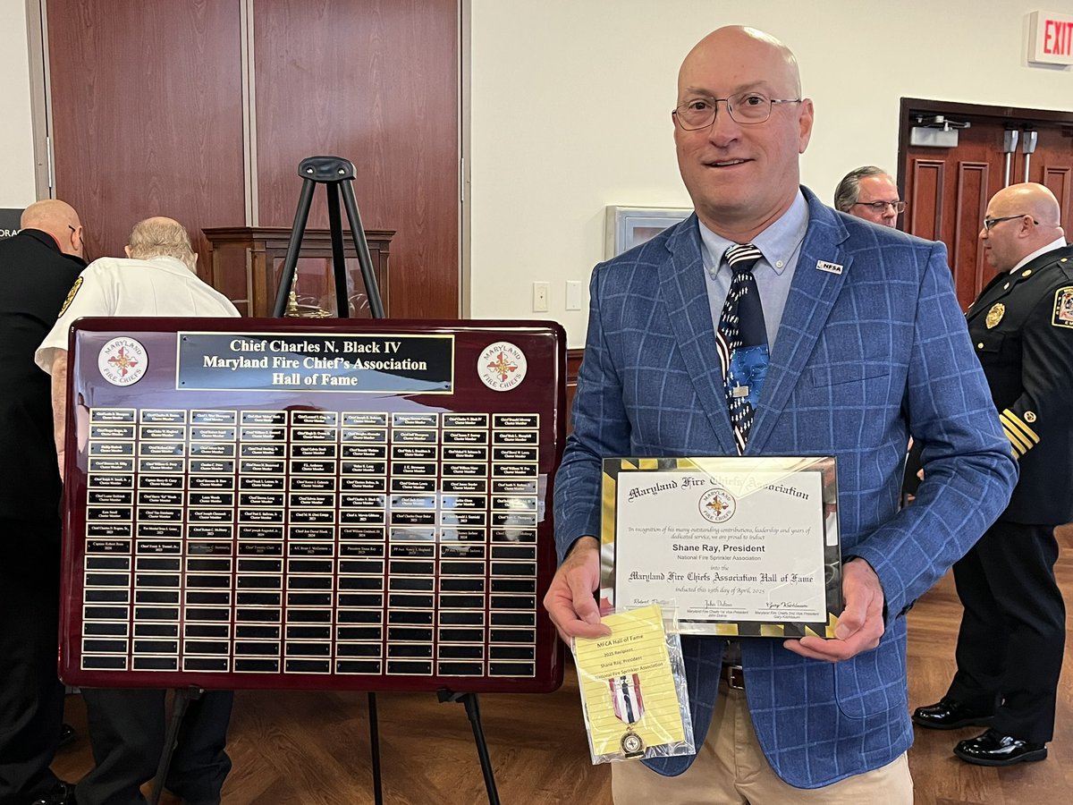 NFSAorg's tweet image. NFSA President @chiefrays inducted into MD Fire Chiefs Association Hall of Fame this morning ! Way to go Chief Ray! #PartnersInProgress