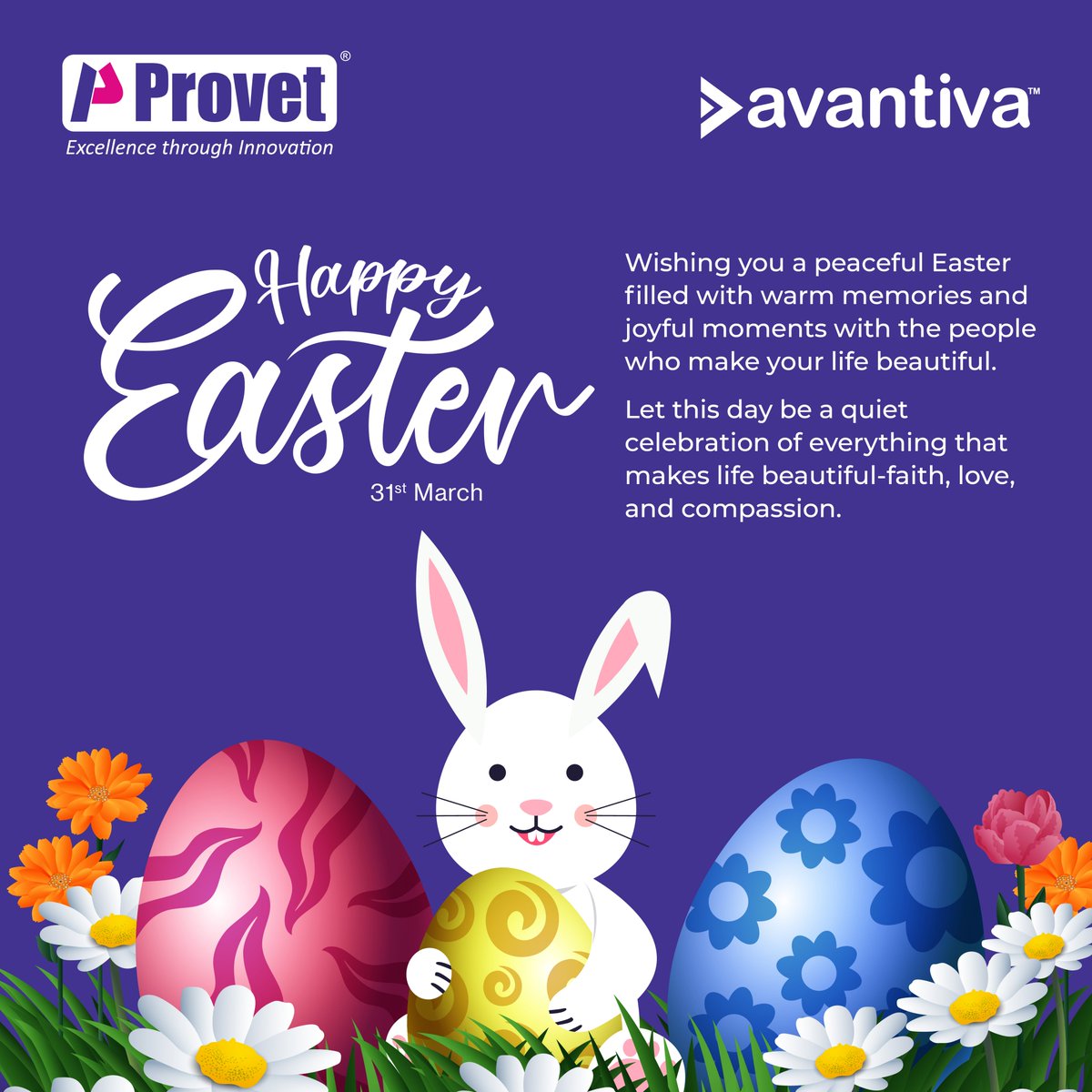 provetppl's tweet photo. Provet Pharma wishes you a 'HAPPY EASTER'.
Let this day be a quiet celebration of everything that makes life beautiful—faith, love, and compassion.
#Provetpharma #happyeaster #eastereggs #jesuschrist #ResurrectionSunday #springvibes #eastergreetings #lentdays #easter https://t.co/VgoiseOjVG