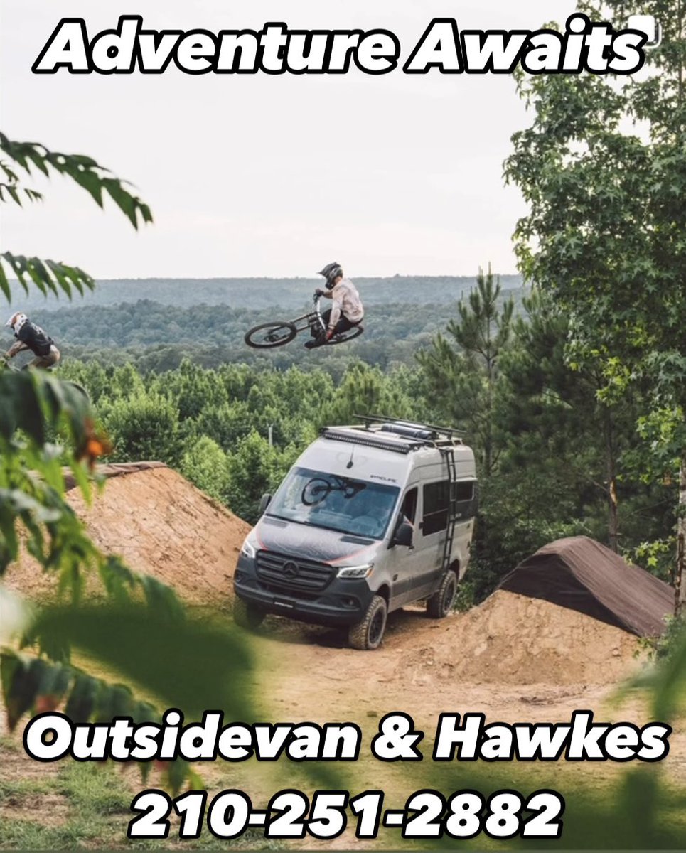 hawkesoutdoors's tweet image. Your next #adventure is just around the corner! Stop by #hawkesoutdoors today and find out more about @outsidevan #vanlife 210-251-2882
