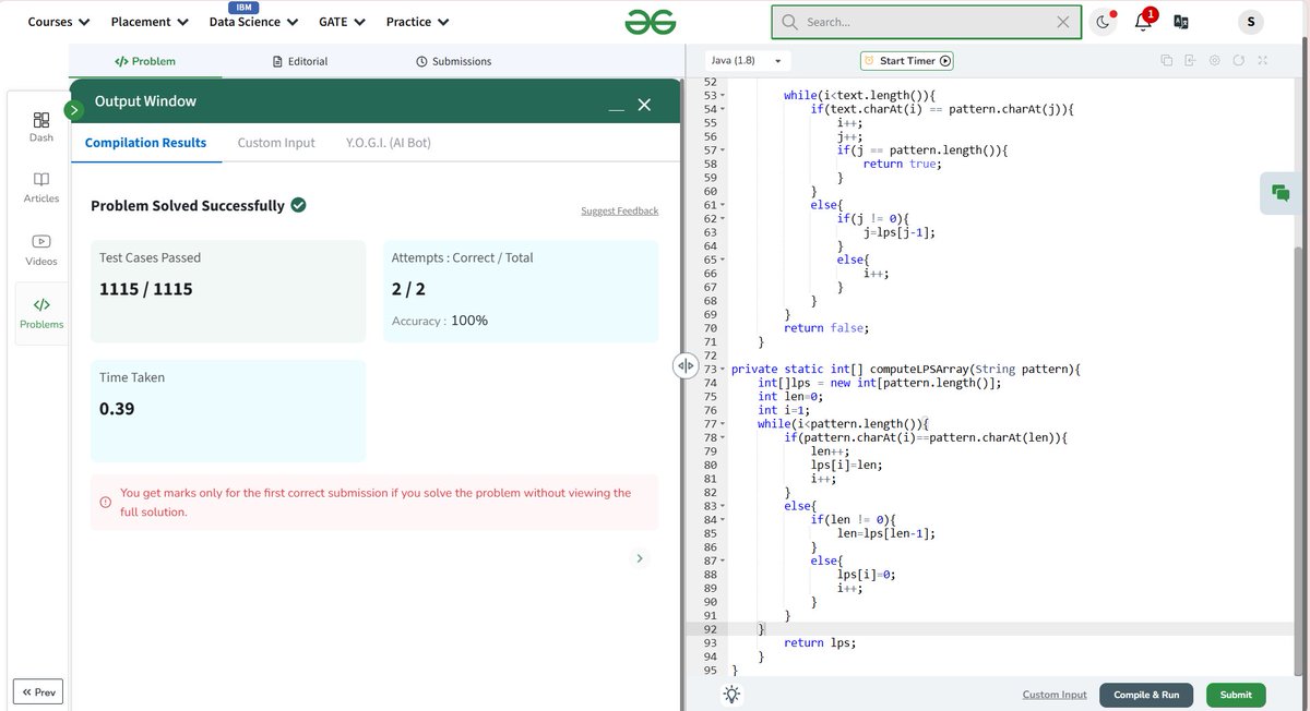 SimranS75107486's tweet photo. Day 20/160 of #gfg160  Challenge!  Problem Statement: "String rotation of each other"
@geeksforgeeks

#geekstreak2025

@geeksforgeeks

#DSA #letsconnect #letsgrowtogether #womenintech https://t.co/3zIfgNgwu4