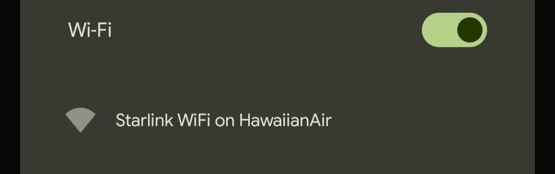 As someone who flies almost weekly, I've eagerly awaited flying with <a href="/Starlink/">Starlink</a>.

<a href="/nickgalano/">Nick Galano</a>, <a href="/michaelnicollsx/">Michael Nicolls</a>, massive thanks to you and your incredible teams at <a href="/SpaceX/">SpaceX</a>. What a game changer.

Today is a nice teaser on <a href="/HawaiianAir/">Hawaiian Airlines</a>. The <a href="/united/">United Airlines</a> rollout can't come soon enough!