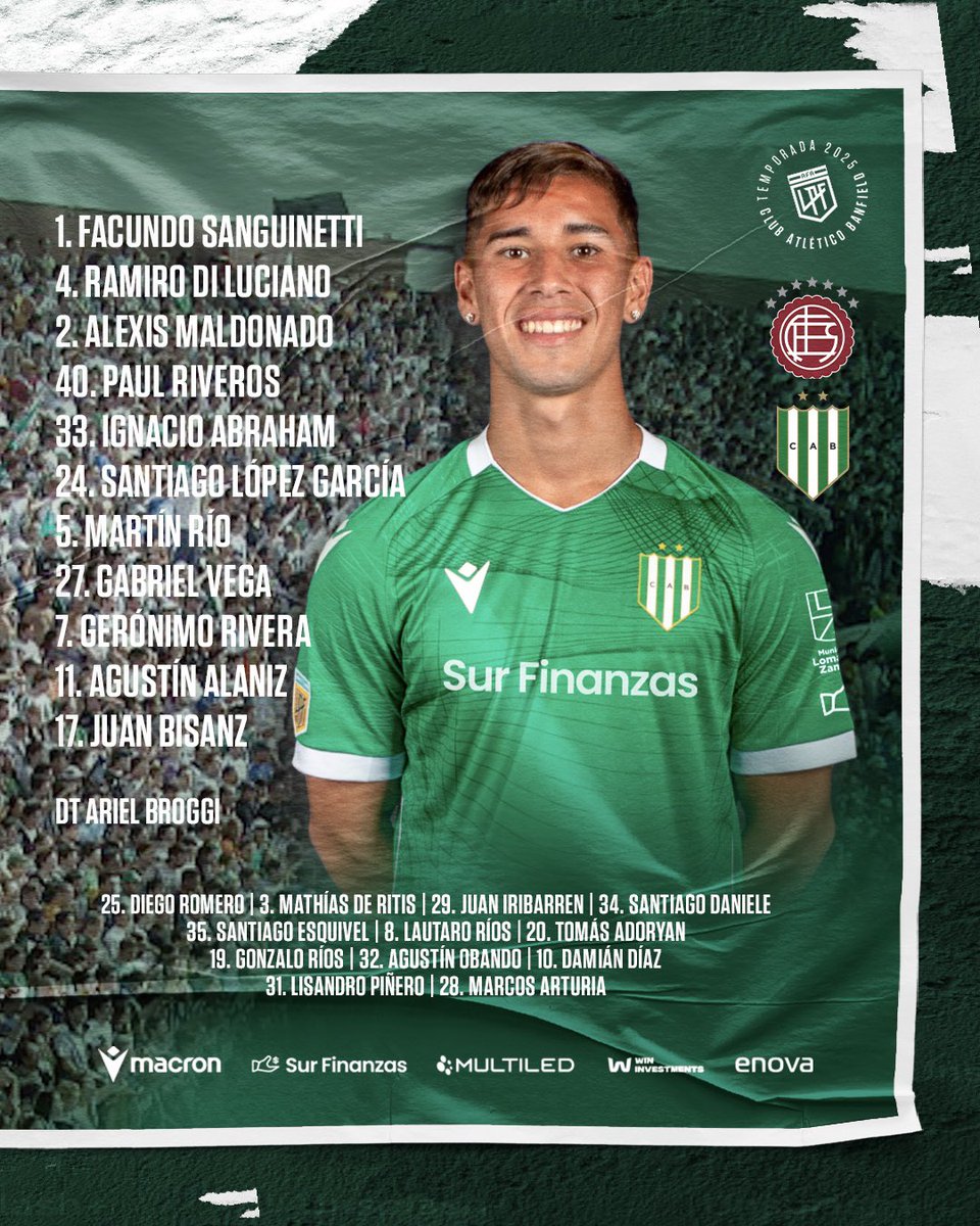 CAB_oficial's tweet photo. Nuestra 𝐟𝐨𝐫𝐦𝐚𝐜𝐢𝐨́𝐧 para el #ClásicoDelSur.

#EnBanfieldJugamosTodos 🇳🇬 https://t.co/Xy7N3LGCYe
