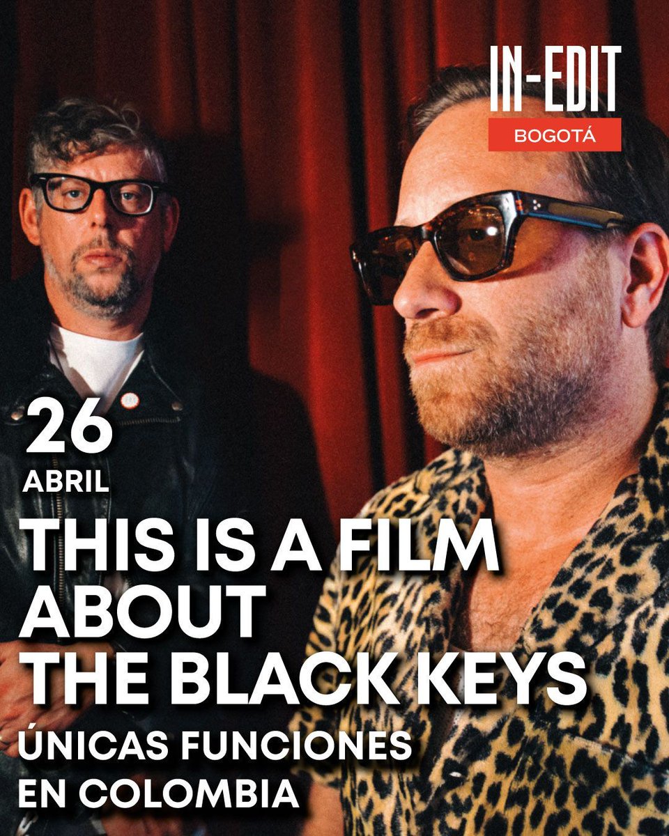 InEditColombia's tweet photo. 🎬 THIS IS A FILM ABOUT THE BLACK KEYS
No es solo una película. Es una confesión, una terapia, una bomba de riffs y verdades sin filtro.

Boletas en 👉 https://t.co/ij22jMaPvf https://t.co/gc6VD3qN5A