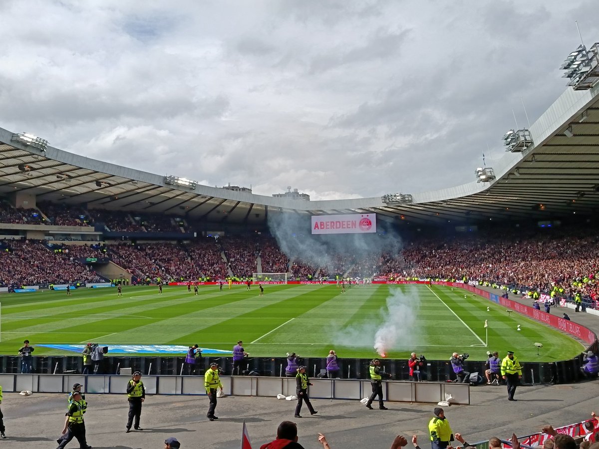 ColGDons's tweet image. A great day at Hampden to see The Dons make it through to The Final later in May.

Not the greatest of games, and difficult to break down 10 men Hearts.

Thought McGrath and Polvara did well when subbed on.  Dabbagh in right place near end ⚽