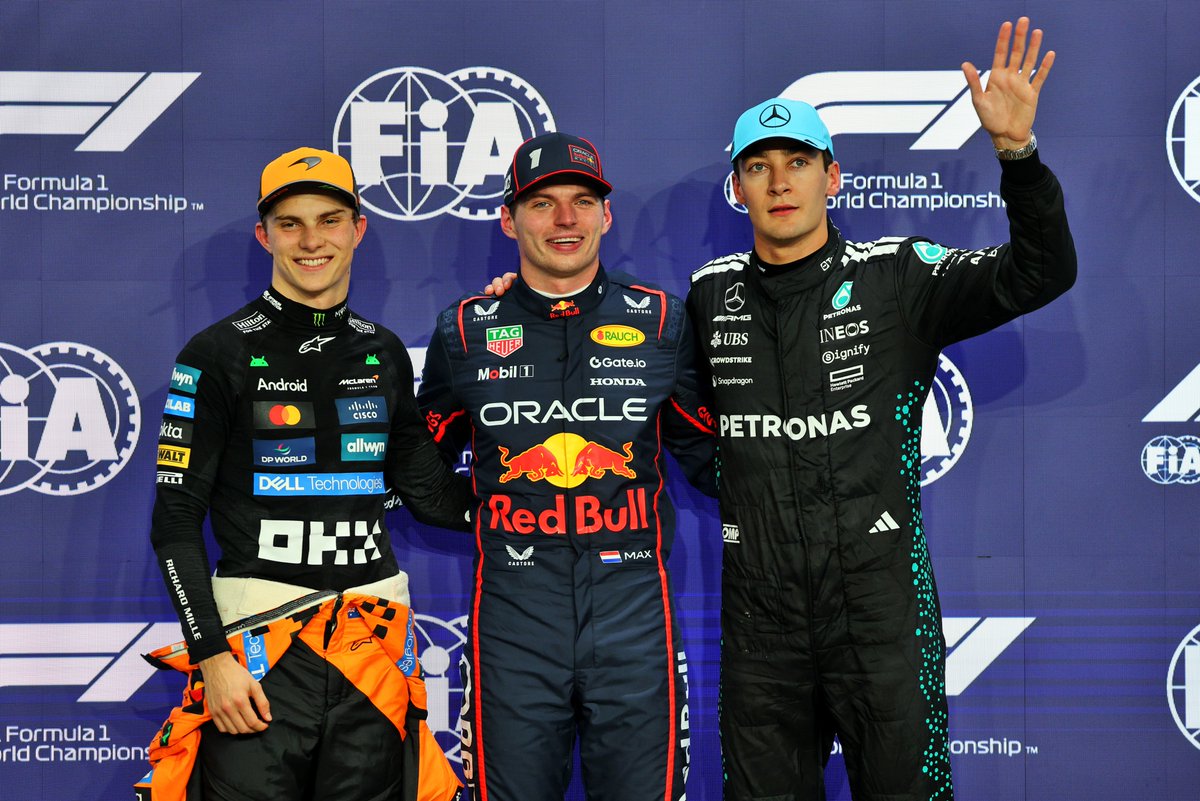 A close qualifying session ends with Max Verstappen on pole position for the #SaudiArabianGP 

Oscar Piastri will join him on the front row tomorrow, with George Russell just behind in third! #F1