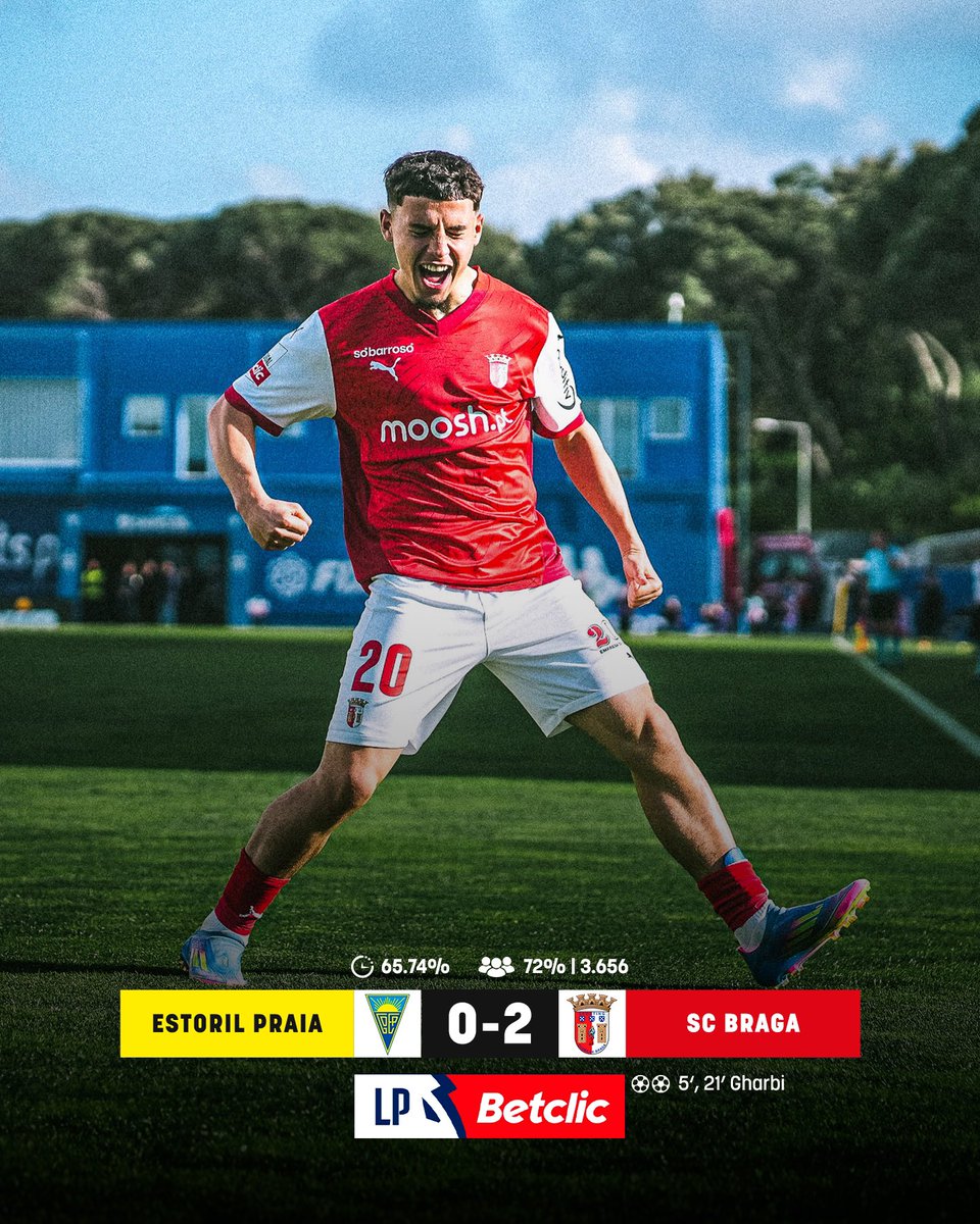 ligaportugal's tweet photo. 💿 @SCBragaOficial Hits 2004 🕺🎶 A juventude voltou a ter palco e Gharbi foi o grande protagonista!
#LigaPortugal #LigaPortugalBetclic #EPFSCB https://t.co/OgJkhXaQ6S
