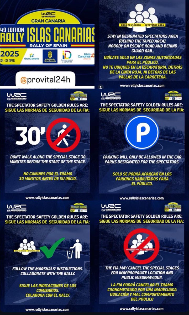 📢 🚧 𝗔𝗧𝗘𝗡𝗖𝗜𝗢́𝗡 🚧 📢
Debido a la celebracion de prueba deportiva 🚘🚘🏁  se realizarán ⛔ 𝗰𝗶𝗲𝗿𝗿𝗲𝘀 𝗱𝗲 𝗰𝗮𝗹𝗹𝗲𝘀 y/o vías, en las siguientes fechas y horarios

🔴 ver Bando con zonas específicas.

<a href="/maspalomas/">Maspalomas</a>➕️segura 
<a href="/seguridadvial/">seguridadvial</a>
maspalomas.com