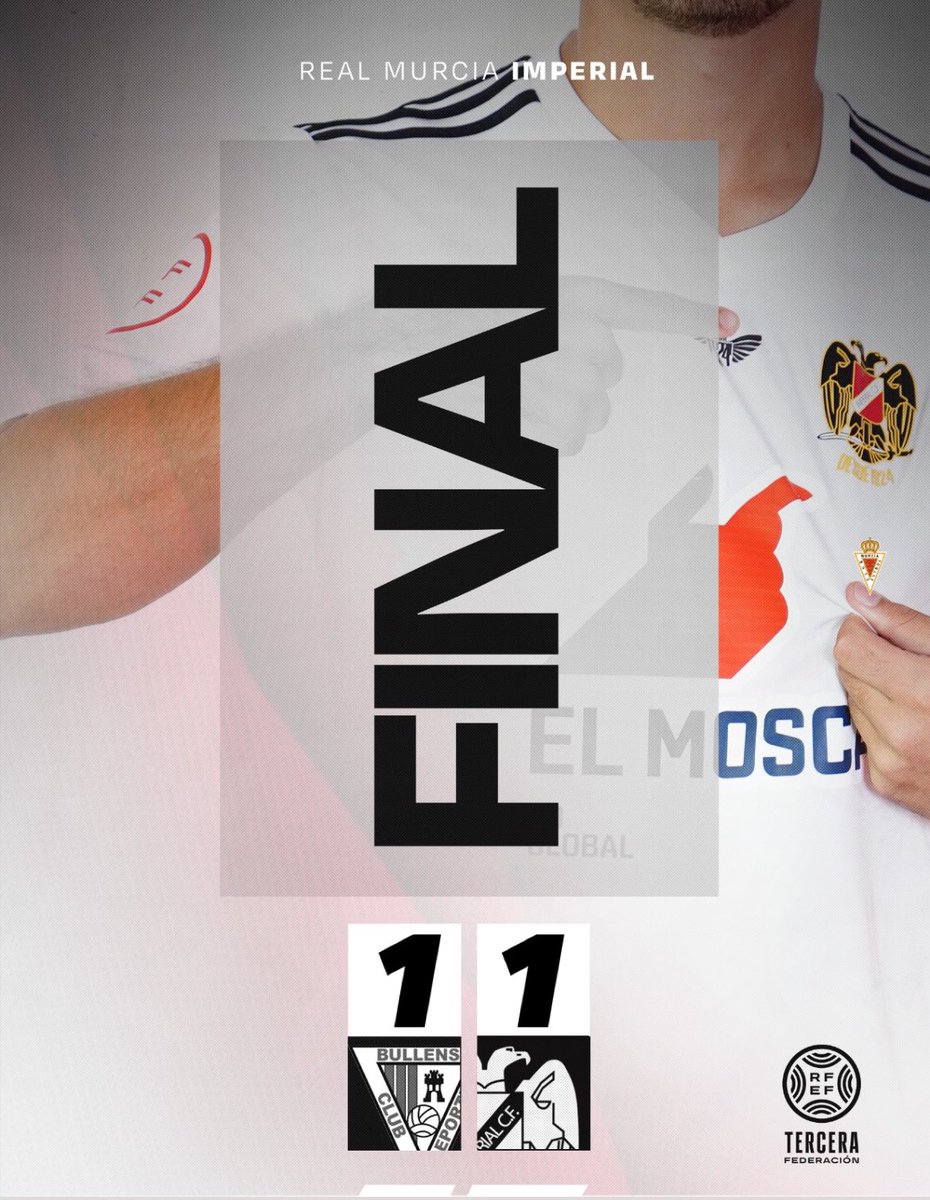 canteragrana's tweet photo. J31 | IMPERIAL | FIN | 1-1 | 🔚
¡𝗙𝗜𝗡𝗔𝗟 𝗗𝗘𝗟 𝗣𝗔𝗥𝗧𝗜𝗗𝗢!
⚽️ @Luengo_97 
#BullenseImperial https://t.co/c0J9QR8VOD