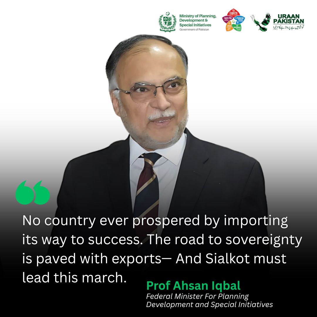 PlanComPakistan's tweet photo. #URAANPakistan #AhsanIqbal #SialkotExports #PakistanEconomy #Vision2035 #MadeInPakistan #ExportPakistan #PRGMEA #SMEs #EconomicRevival https://t.co/7RgbUWxDhn