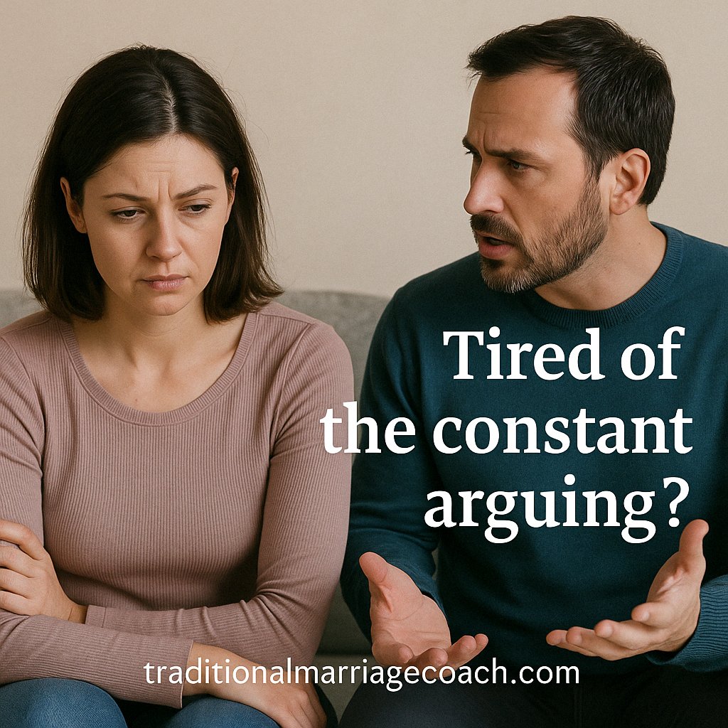 TradMCoach's tweet photo. Tired of the constant arguing? I help couples stop the cycle, bring calm to the home, and restore peace through structure and clear roles.

#MarriageHelp #TraditionalMarriage #StopArguing #ChristianCouples #HeadshipAndSupport #BiblicalMarriage #MarriageCoaching #PeacefulHome https://t.co/3YUHwJU42q