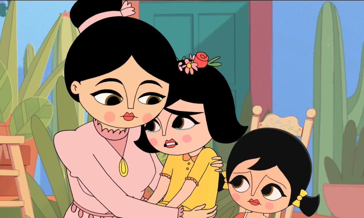 HOLA FRIDA, the Canadian animated feature about Mexican painter Frida Kahlo is cute with a few sequences that go deeper into the artist’s relationship with death than I was expecting from a film clearly made for very young audiences. Not revolutionary, but a good intro to her.