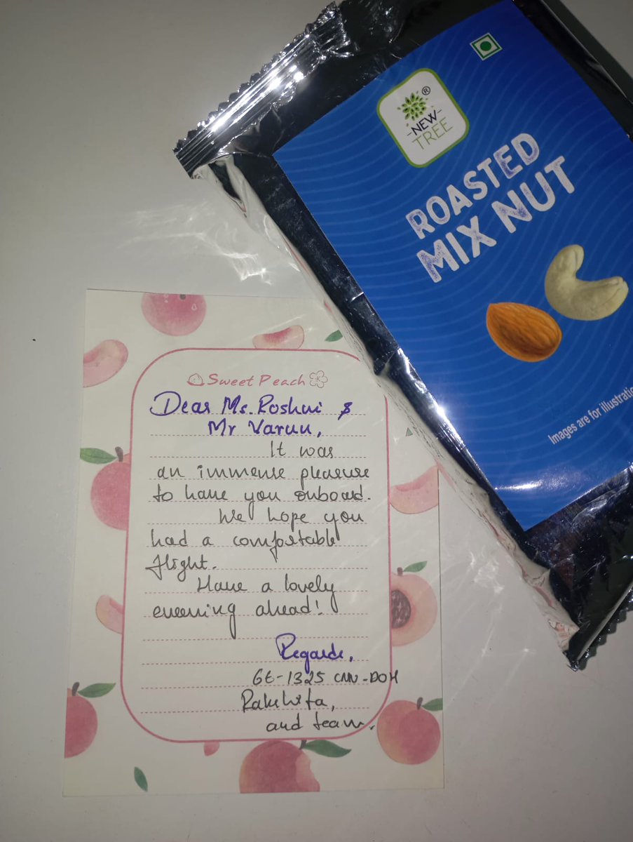 pvvn4u's tweet image. Wonderful gesture by @IndiGo6E flight 6E 1325 crew. Thanks Rakshita, Akhila and team for making the journey a memorable one. 👍