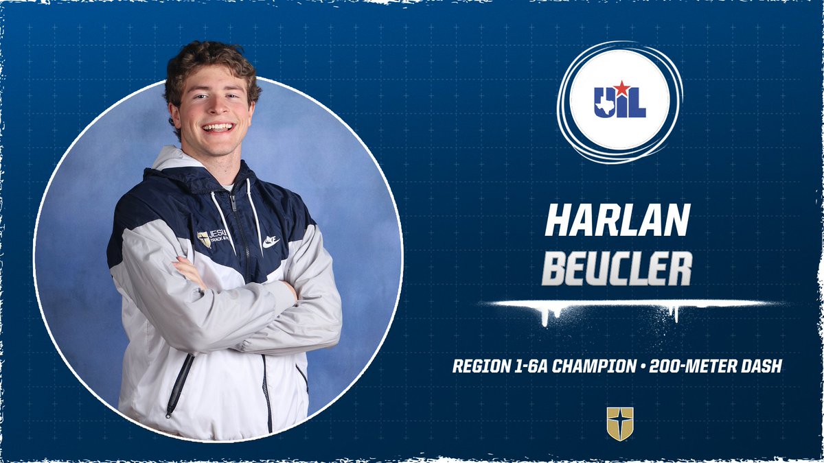 HE HAS DONE IT! Harlan Beucler '26 captured the UIL Region 1-6A Championship in the 200 meter dash, crossing the finish line in 20.90 edge Hebron's Cole Coppedge by 0.03 seconds. Beucler has earned his ticket to the state championship meet in Austin!