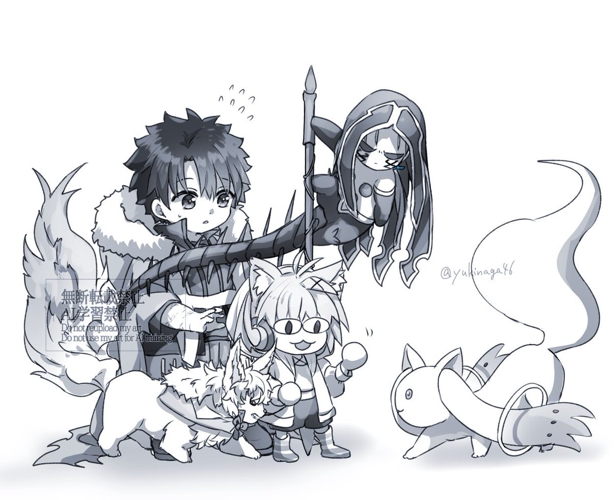 yukinaga46's tweet photo. 幼児化+クロスオーバー注意 #幸デアのちびぐだ 
ちっちゃいもの集合 https://t.co/C8P62c05DJ