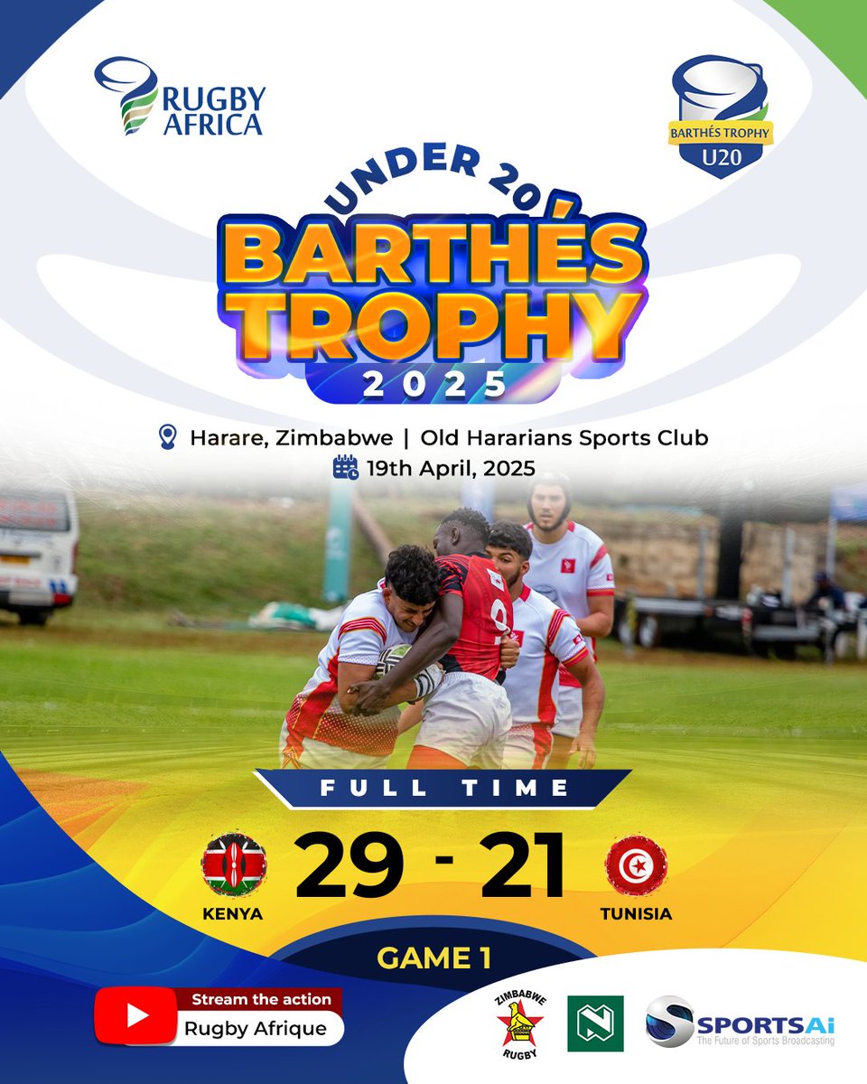 sin_bin_rugby's tweet photo. Barthรฉs Trophy Round One Results:
#RugbyKE #KenyaU20 #KenyaU20Chipu #BarthesTrophy #BarthesU20Trophy https://t.co/UbnkpG4cr6