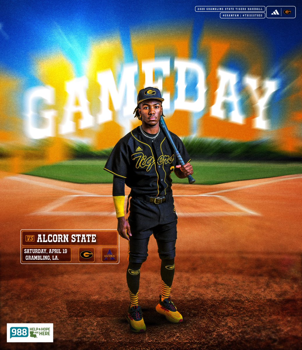 GramSt_Bsb's tweet photo. Going for the SWEEP! 

🆚: Alcorn State
📍: Wilbert Ellis Field at R.W.E. Jones Park | Grambling, La. 
⌚️: 3 p.m.

#GramFam | #ThisIsTheG🐯 https://t.co/Zk0nOpPEOL