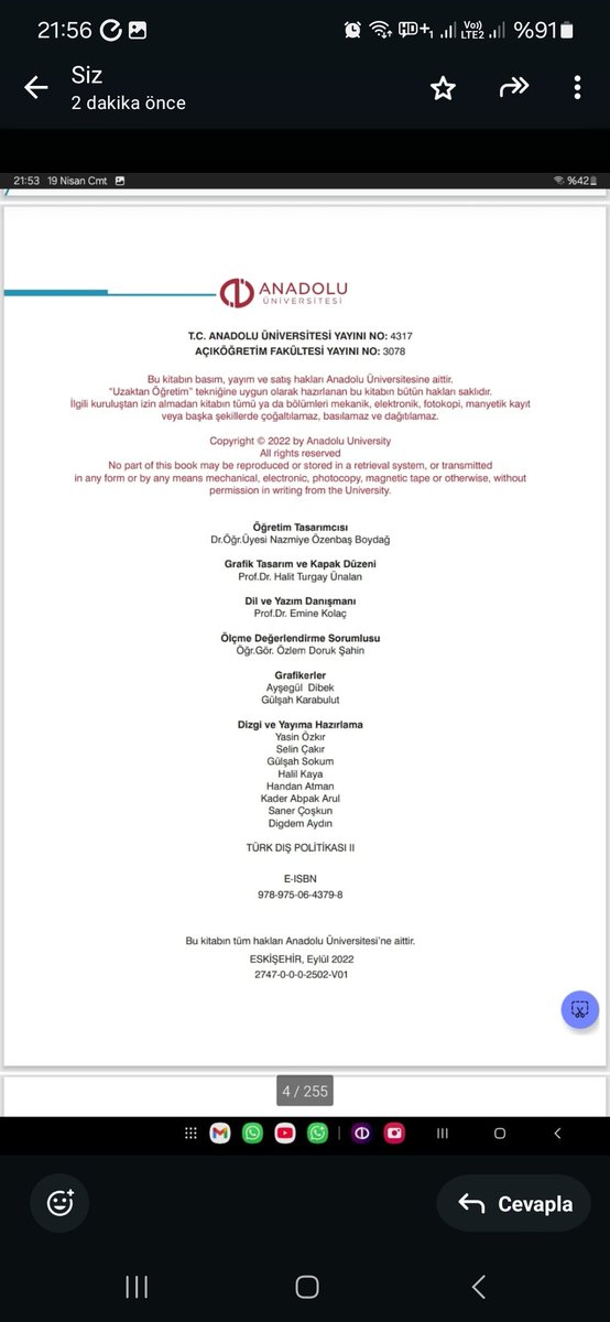 Bir devlet üniversitesi olarak, Türk Dış Politikası ders kitabındaki Türkiye hakkındaki bu ifadeler için ne düşünüyorsunuz sayın rektörüm
<a href="/Adiguzel_Yusuf/">Yusuf Adıgüzel</a> <a href="/Anadolu_Univ/">Anadolu Üniversitesi</a>