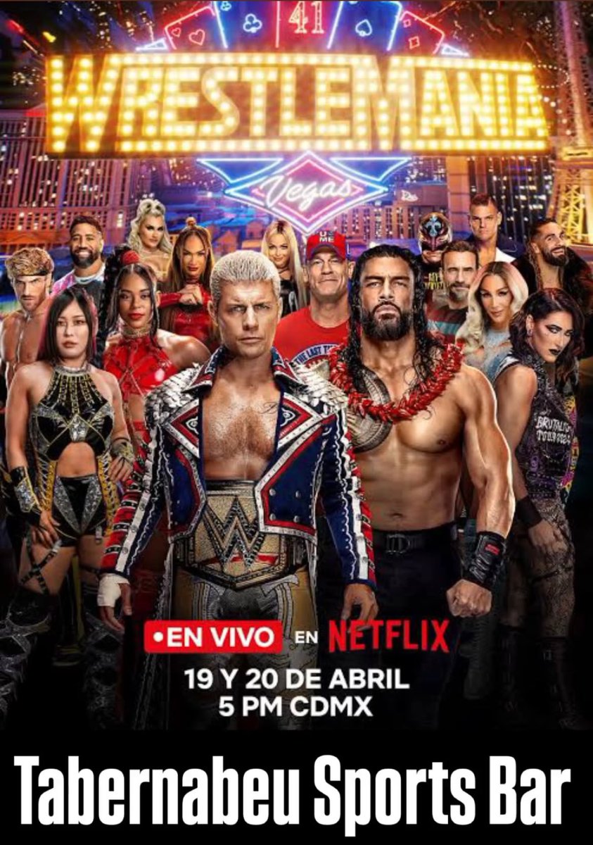 Hoy tenemos el #Tigres vs #Pumas 9pm y #Wrestlemania además los #NBAPlayoffs