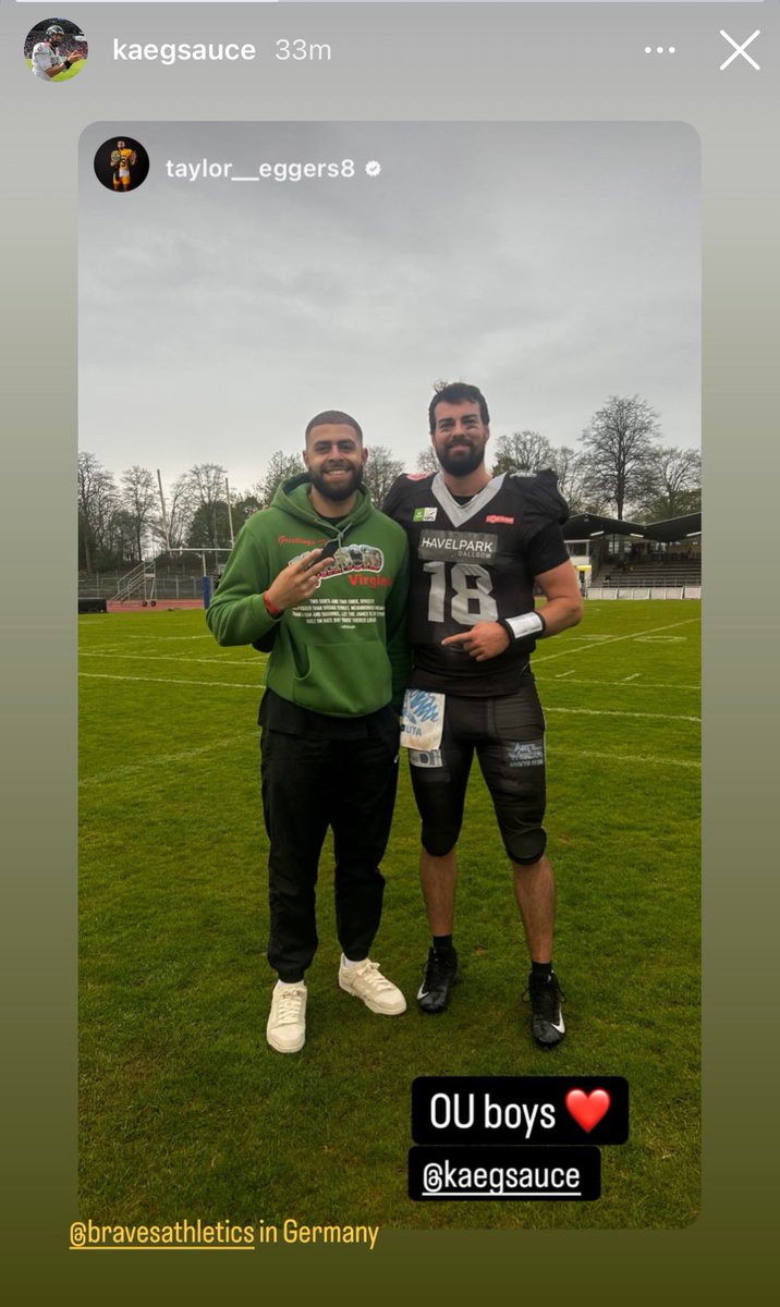 Justin Aaron (@justinaaronuh91) on Twitter photo Just two <a href="/OttawaBravesFB/">Ottawa Braves Football</a> alums in Germany.
Current Hannover Grizzlies QB (<a href="/Taylor_Eggers1/">Taylor David Eggers</a>) and Berlin Rebels QB (<a href="/connorkegs/">2Tall</a>)
<a href="/CoachNickDavis/">Nick Davis</a> <a href="/NAIAFBALL/">NAIAFBALL</a> <a href="/naiaprospects/">Underdawg Prospects: NAIA Edition</a> <a href="/MWSeventySeven/">Michael Washington</a> Just two <a href="/OttawaBravesFB/">Ottawa Braves Football</a> alums in Germany.
Current Hannover Grizzlies QB (<a href="/Taylor_Eggers1/">Taylor David Eggers</a>) and Berlin Rebels QB (<a href="/connorkegs/">2Tall</a>)
<a href="/CoachNickDavis/">Nick Davis</a> <a href="/NAIAFBALL/">NAIAFBALL</a> <a href="/naiaprospects/">Underdawg Prospects: NAIA Edition</a> <a href="/MWSeventySeven/">Michael Washington</a>
