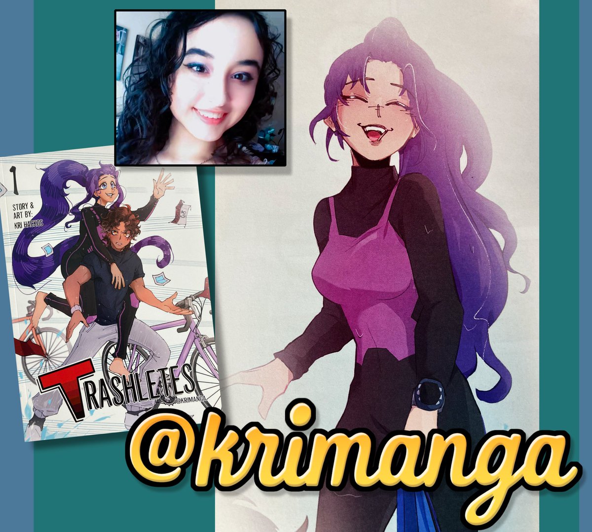 Today I'm celebrating the work of Kri Hackos (instagram.com/krimanga), who mailed me a copy of her fabulous first comic, TRASHLETES. As you can see, her artwork is absolutely stunning, so if you're not already following her on Instagram, you simply must do that immediately!!